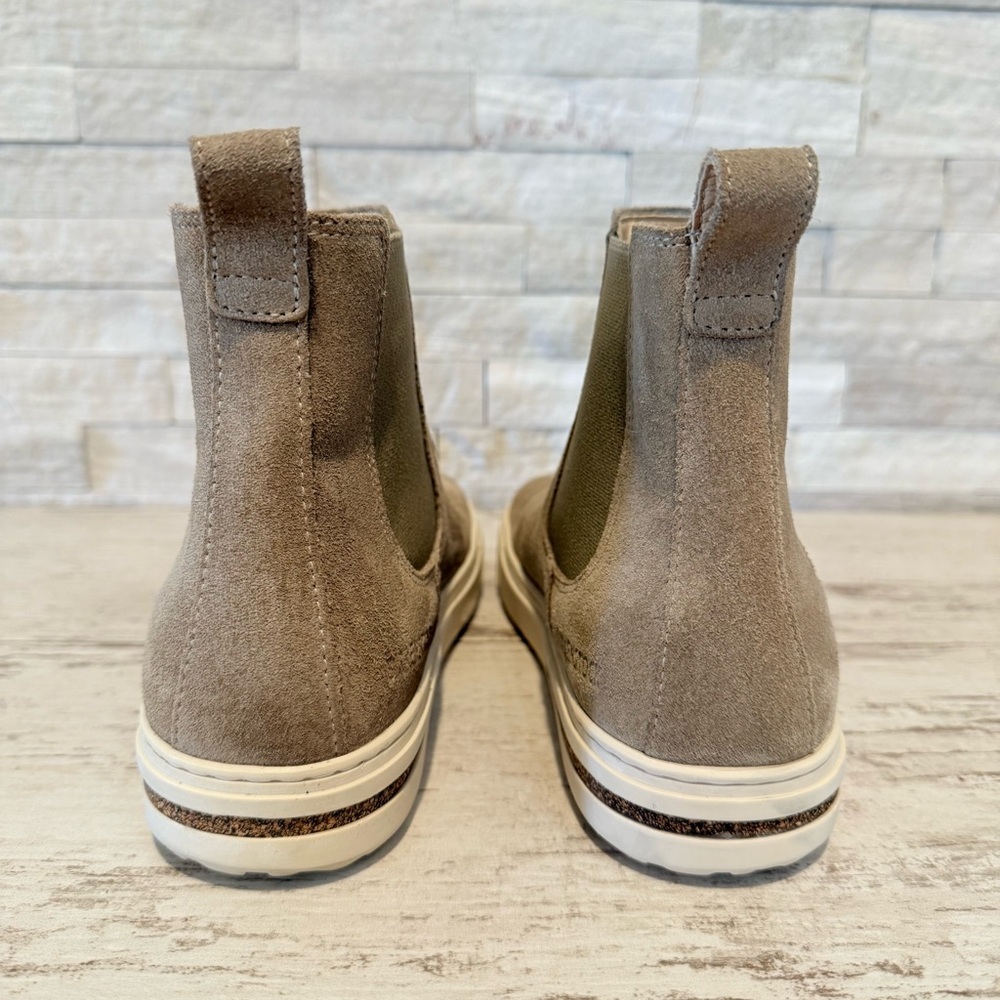 Birkenstock Bend Chelsea Ankle Boots Sneaker Taupe Suede 37/6-6.5 NEW - Picture 6 of 13